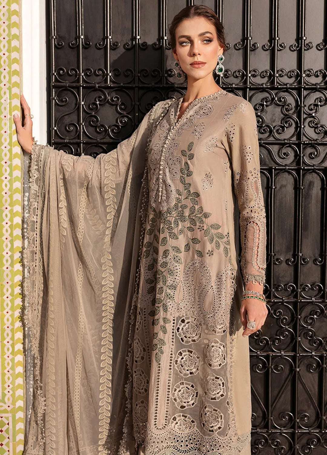 Maria B Embroidered Suits Unstitched 3 Piece MB25VL D-3A - Luxury Collection