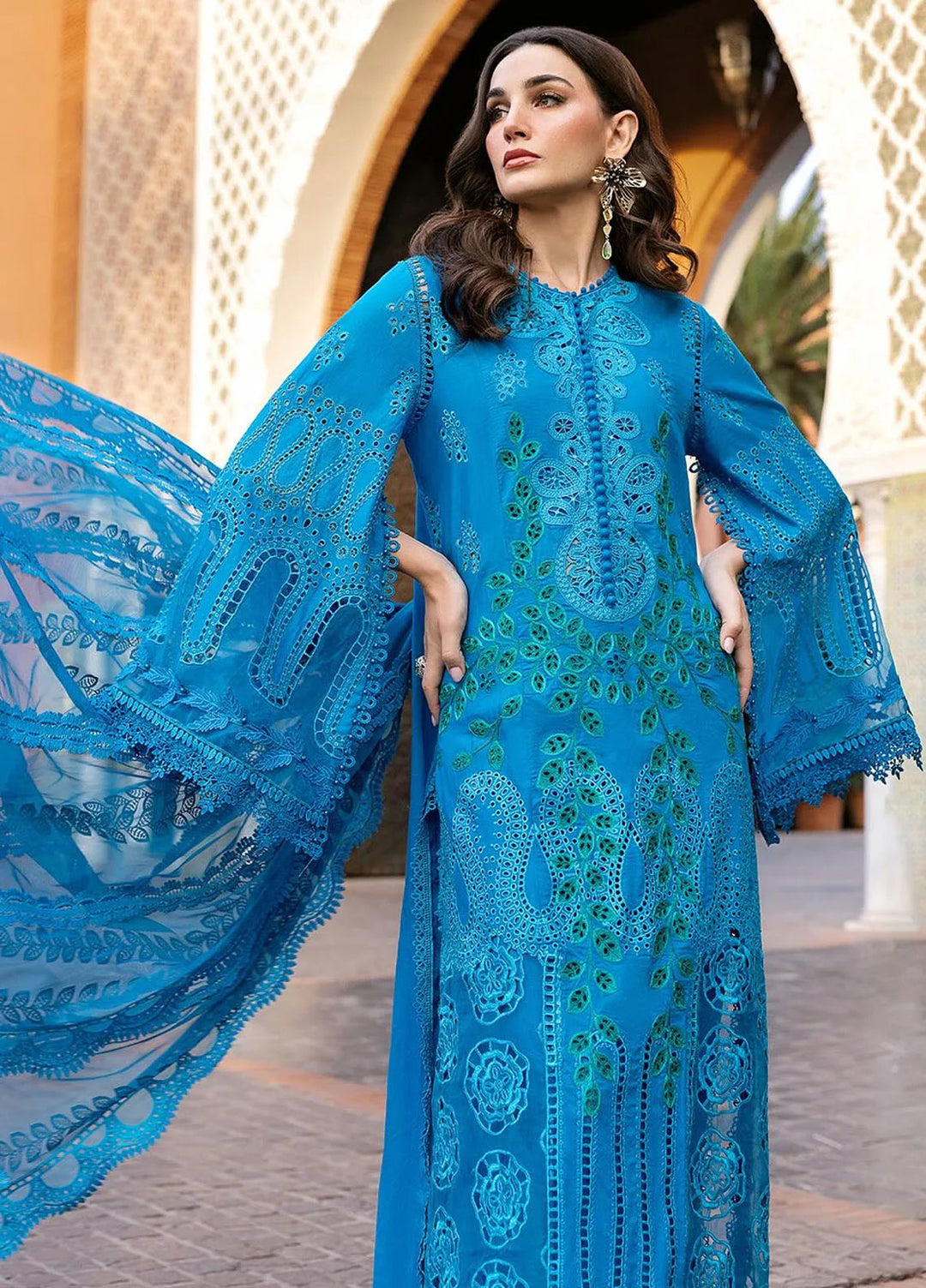 Maria B Embroidered Suits Unstitched 3 Piece MB25VL D-3B - Luxury Collection