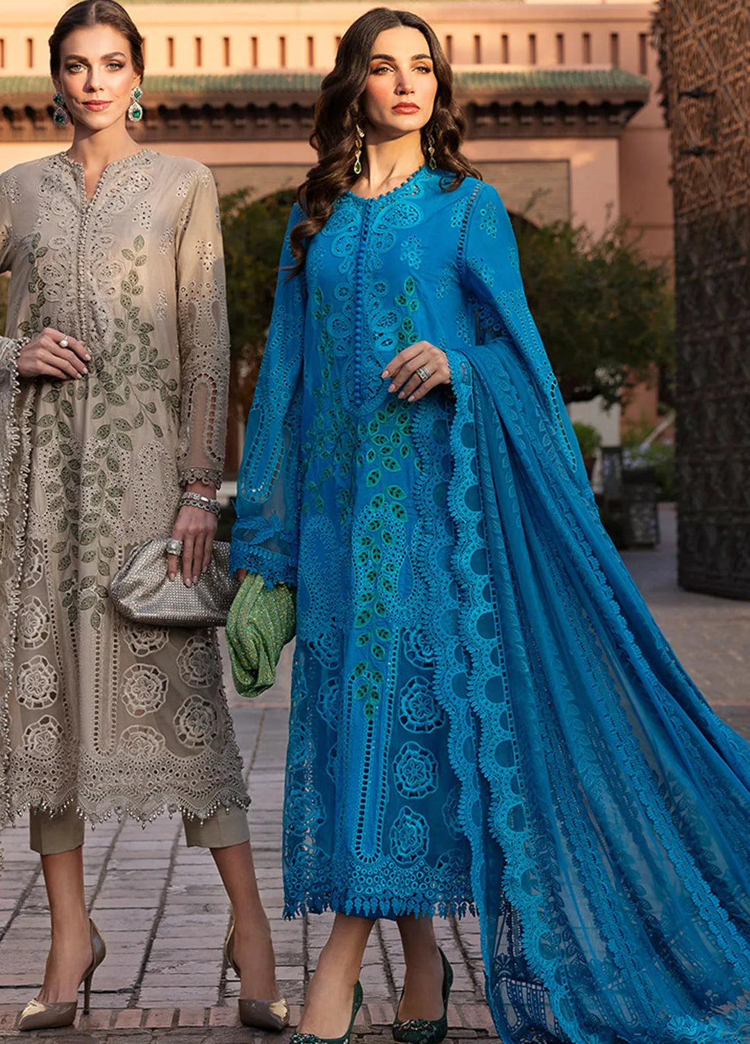 Maria B Embroidered Suits Unstitched 3 Piece MB25VL D-3B - Luxury Collection