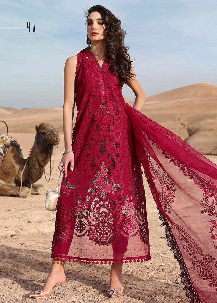 Maria B Embroidered Suits Unstitched 3 Piece MB25VL D-4A - Luxury Collection