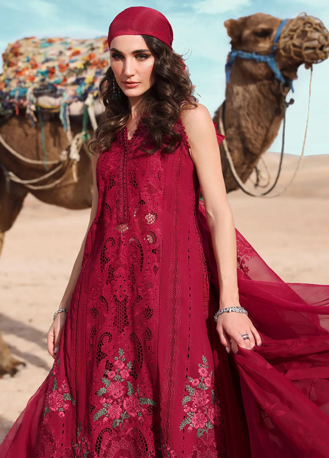 Maria B Embroidered Suits Unstitched 3 Piece MB25VL D-4A - Luxury Collection