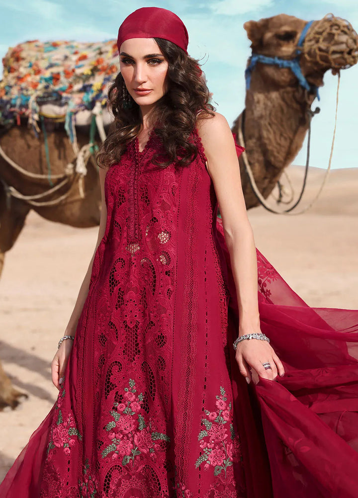 Maria B Embroidered Suits Unstitched 3 Piece MB25VL D-4A - Luxury Collection