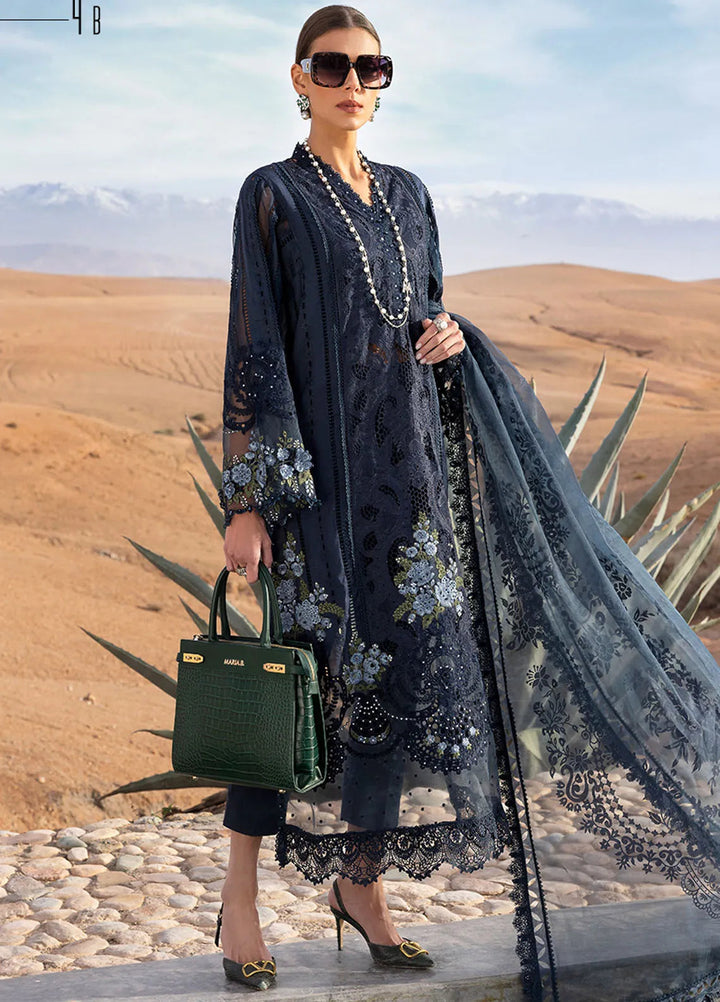 Maria B Embroidered Suits Unstitched 3 Piece MB25VL D-4B - Luxury Collection