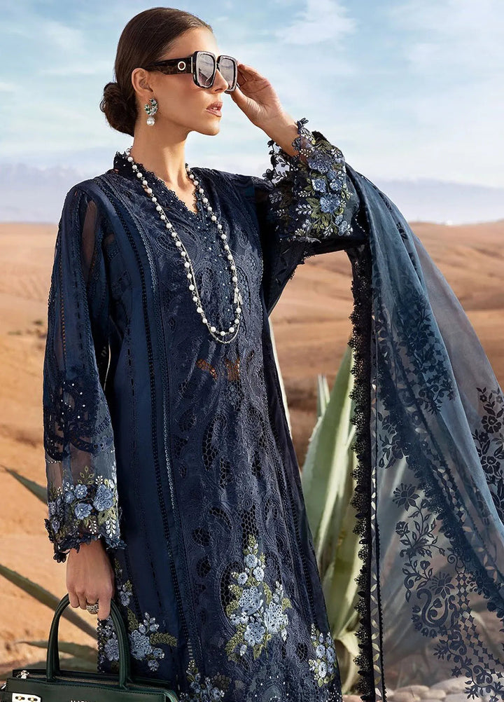 Maria B Embroidered Suits Unstitched 3 Piece MB25VL D-4B - Luxury Collection