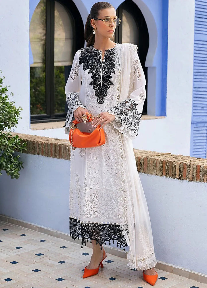 Maria B Embroidered Suits Unstitched 3 Piece MB25VL D-5A - Luxury Collection