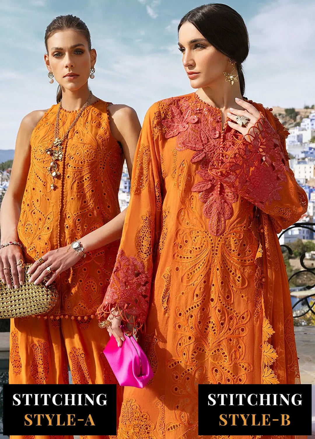 Maria B Embroidered Suits Unstitched 3 Piece MB25VL D-5B - Luxury Collection