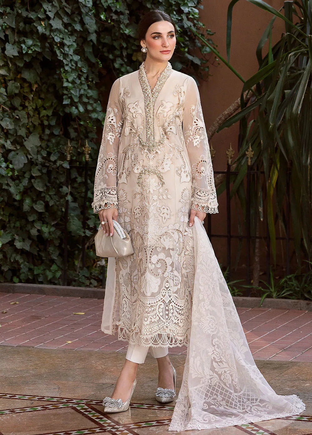 Maria B Embroidered Suits Unstitched 3 Piece MB25VL D-6A - Luxury Collection
