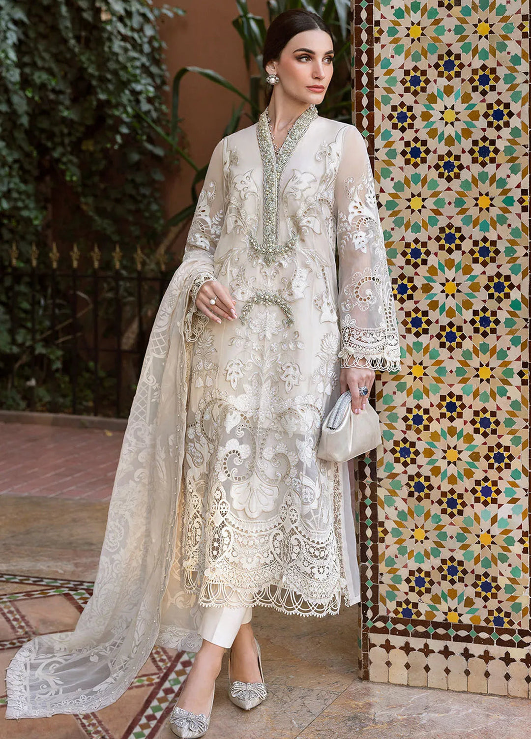 Maria B Embroidered Suits Unstitched 3 Piece MB25VL D-6A - Luxury Collection