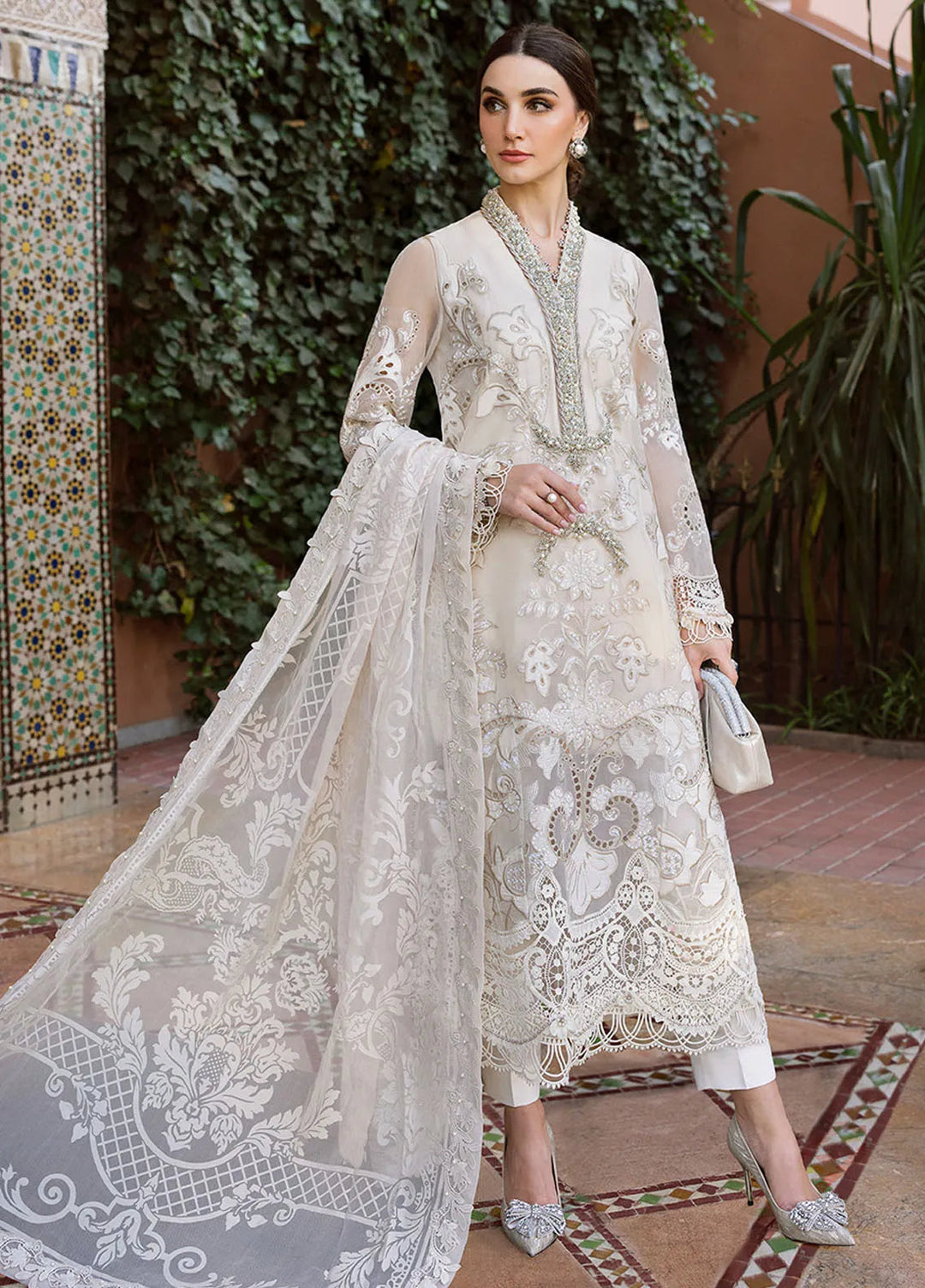 Maria B Embroidered Suits Unstitched 3 Piece MB25VL D-6A - Luxury Collection