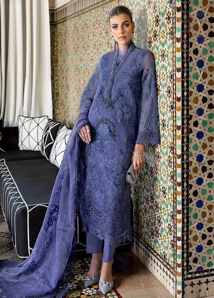 Maria B Embroidered Suits Unstitched 3 Piece MB25VL D-6B - Luxury Collection