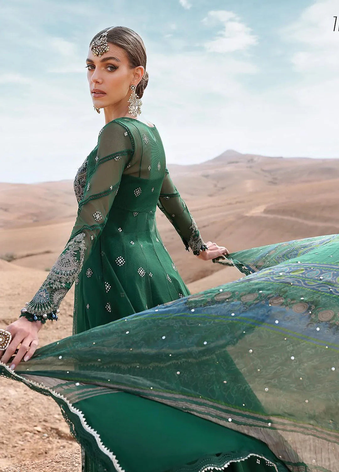 Maria B Embroidered Suits Unstitched 3 Piece MB25VL D-7A - Luxury Collection