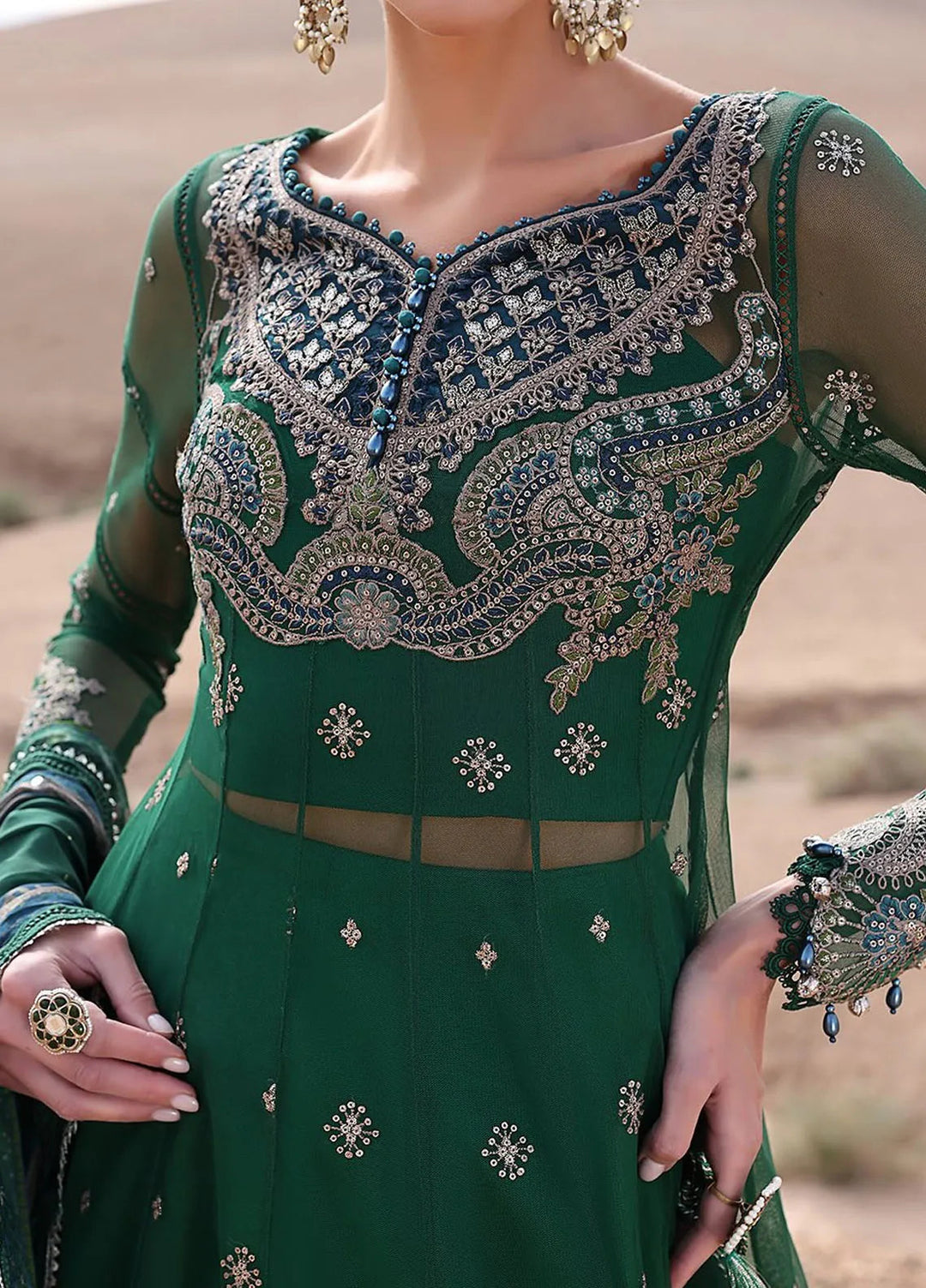 Maria B Embroidered Suits Unstitched 3 Piece MB25VL D-7A - Luxury Collection