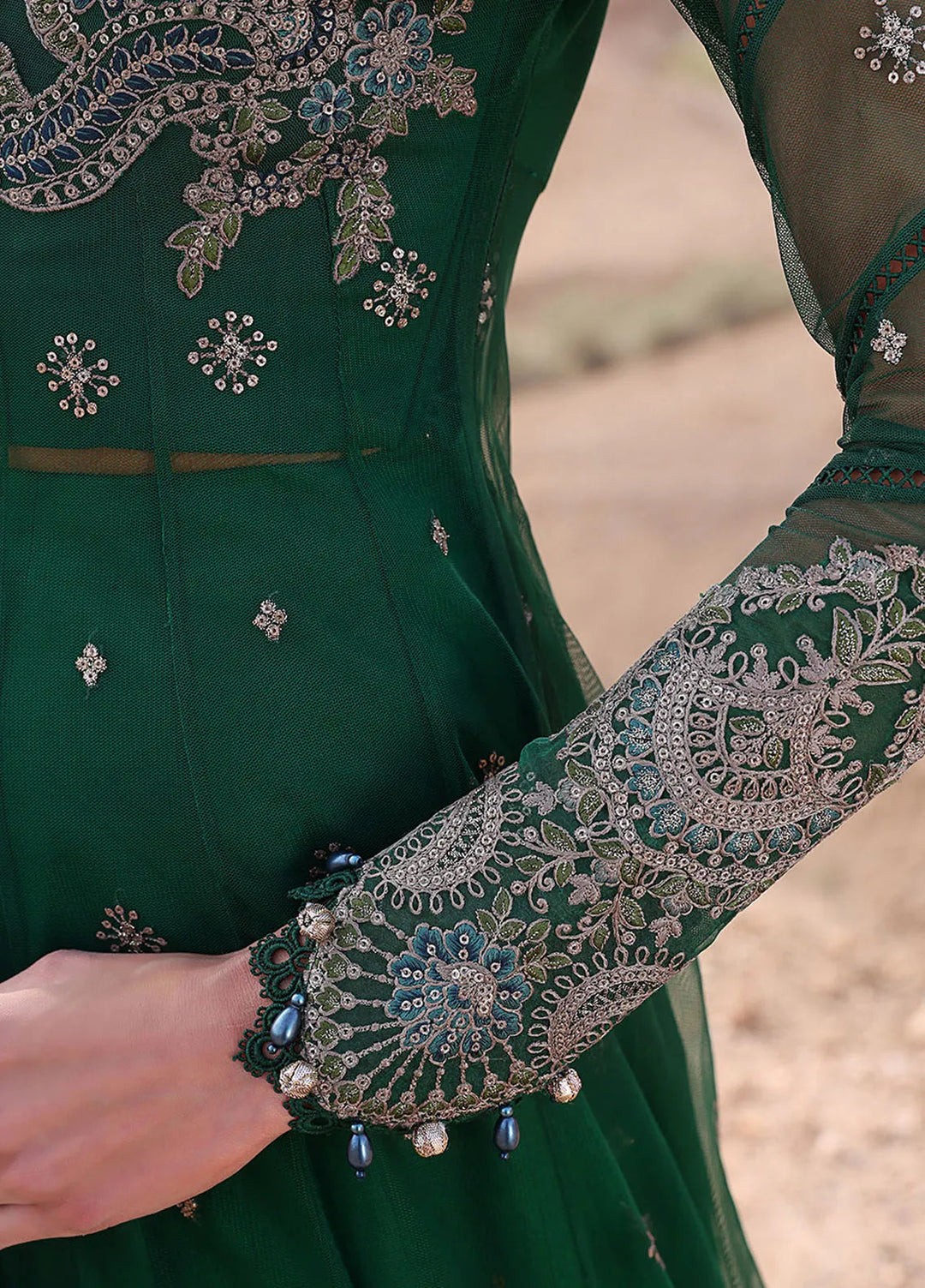 Maria B Embroidered Suits Unstitched 3 Piece MB25VL D-7A - Luxury Collection