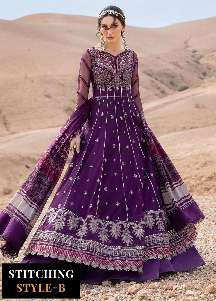 Maria B Embroidered Suits Unstitched 3 Piece MB25VL D-7B - Luxury Collection