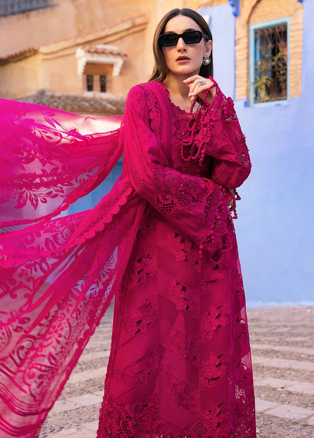 Maria B Embroidered Suits Unstitched 3 Piece MB25VL D-8A - Luxury Collection