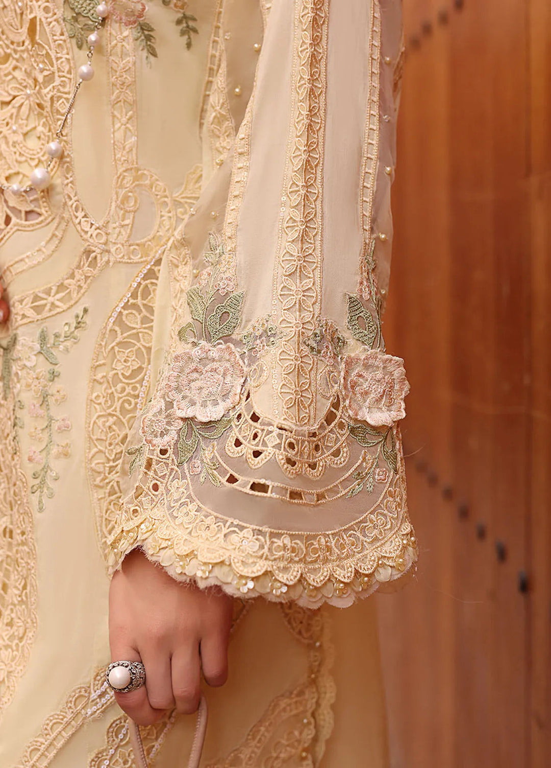 Maria B Embroidered Suits Unstitched 3 Piece MB25VL D-9A - Luxury Collection