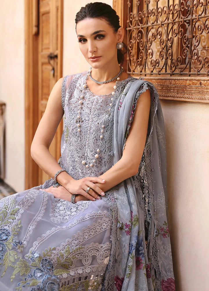 Maria B Embroidered Suits Unstitched 3 Piece MB25VL D-9B - Luxury Collection