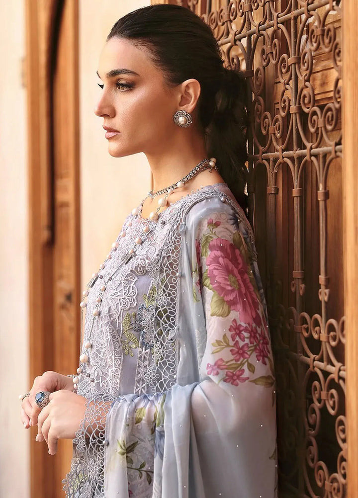 Maria B Embroidered Suits Unstitched 3 Piece MB25VL D-9B - Luxury Collection