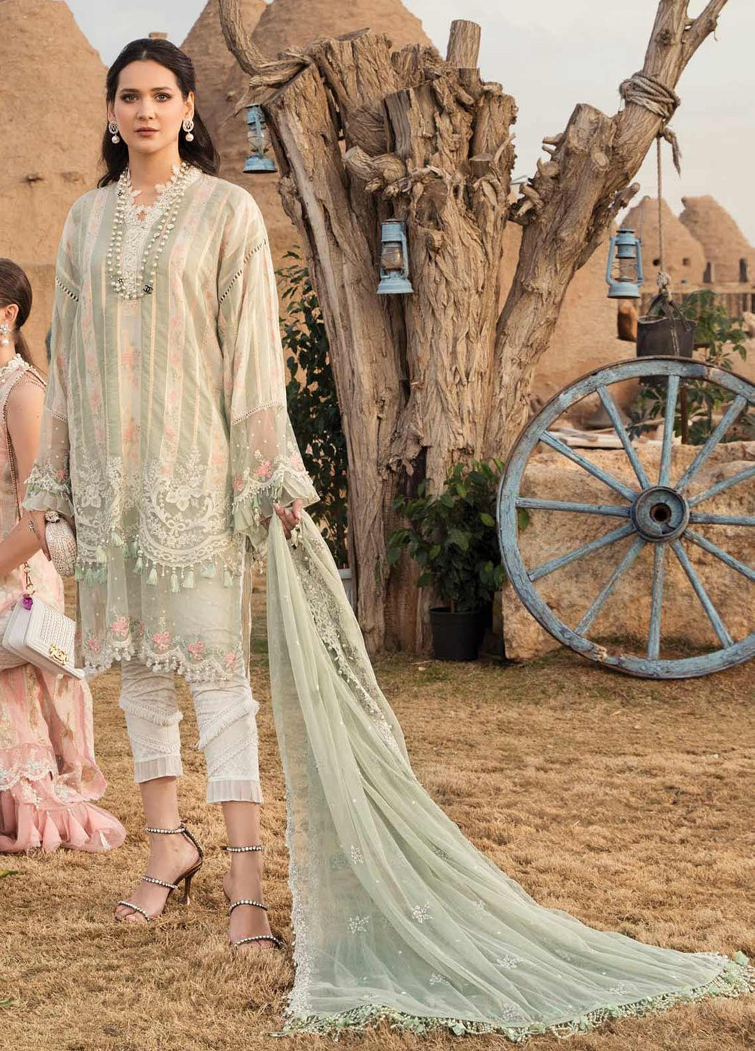 Maria B Embroidered Woven Yarn Suits Unstitched 3 Piece MB21L 10-A - Summer Collection