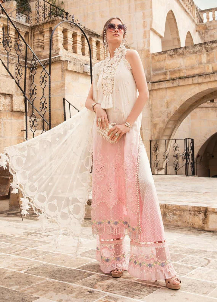 Maria B Embroidered Lawn Suits Unstitched 3 Piece MB21L 11-B - Summer Collection