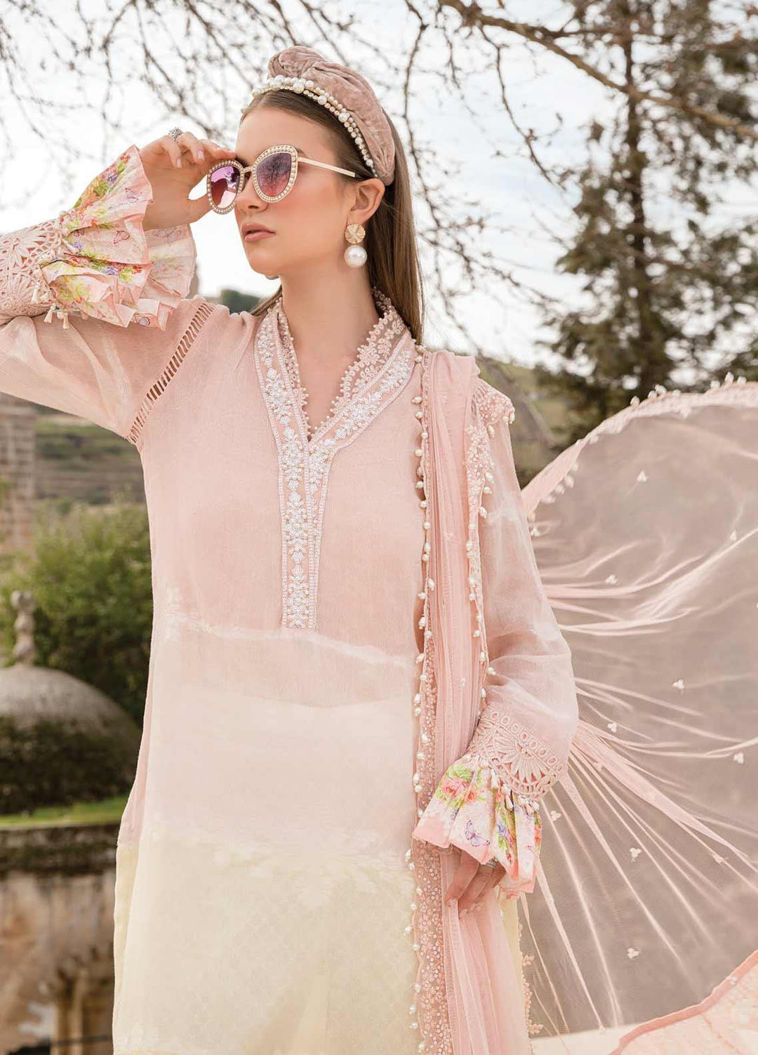 Maria B Embroidered Woven Yarn Suits Unstitched 3 Piece MB21L 12-A - Summer Collection