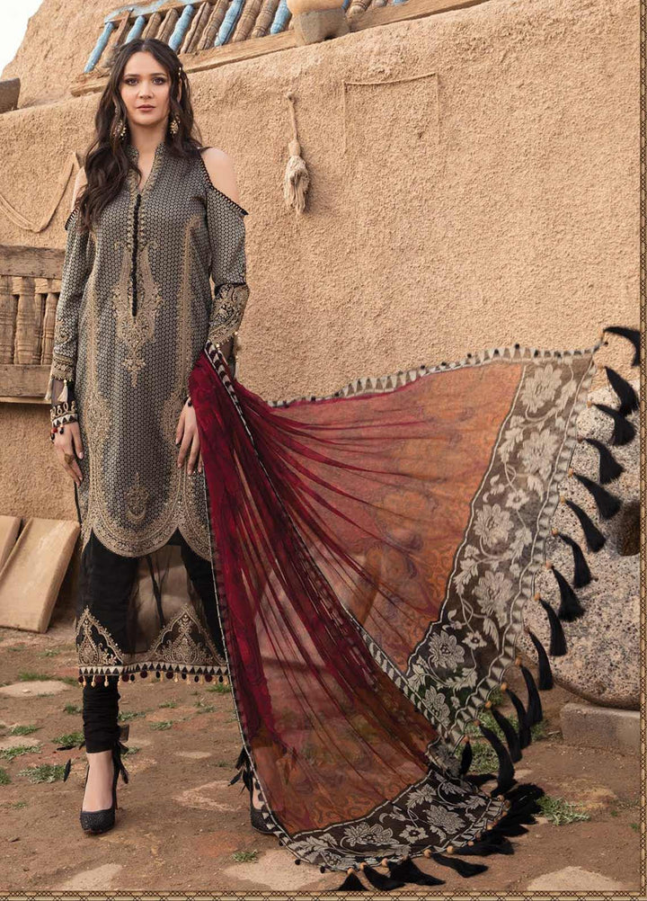 Maria B Embroidered Woven Yarn Suits Unstitched 3 Piece MB21L 14-A - Summer Collection