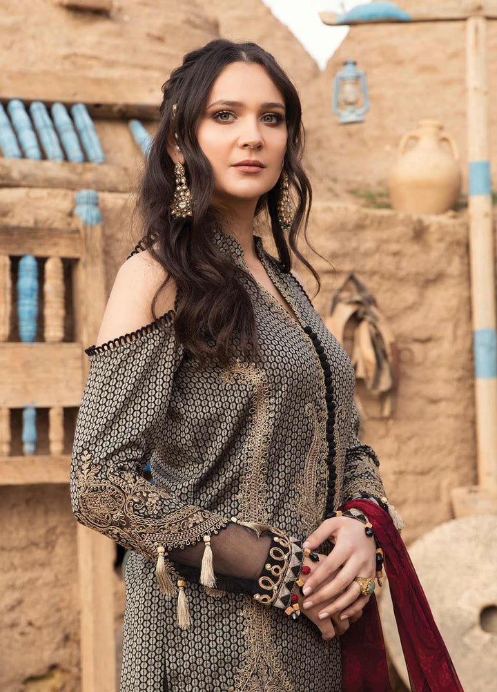 Maria B Embroidered Woven Yarn Suits Unstitched 3 Piece MB21L 14-A - Summer Collection