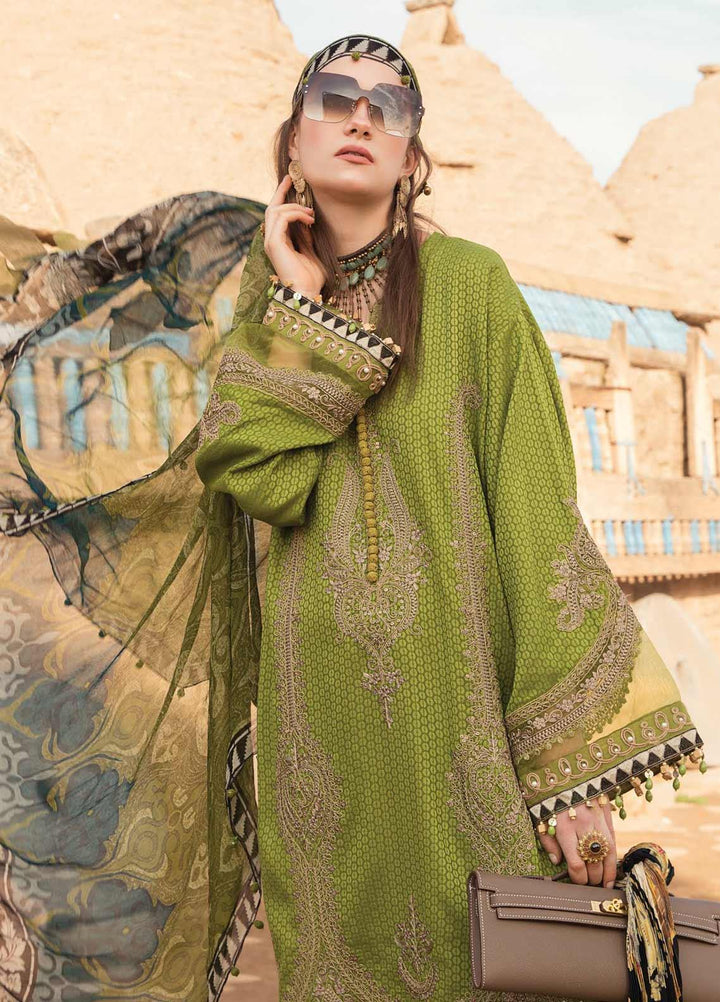 Maria B Embroidered Woven Yarn Suits Unstitched 3 Piece MB21L 14-B - Summer Collection
