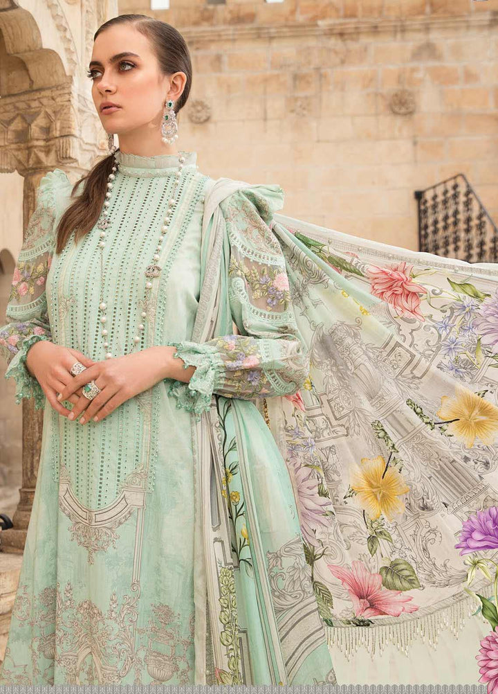 Maria B Embroidered Lawn Suits Unstitched 3 Piece MB21L 15-A - Summer Collection