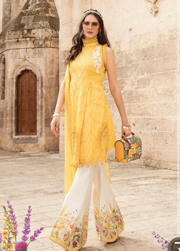 Maria B Embroidered Lawn Suits Unstitched 3 Piece MB21L 5-A - Summer Collection