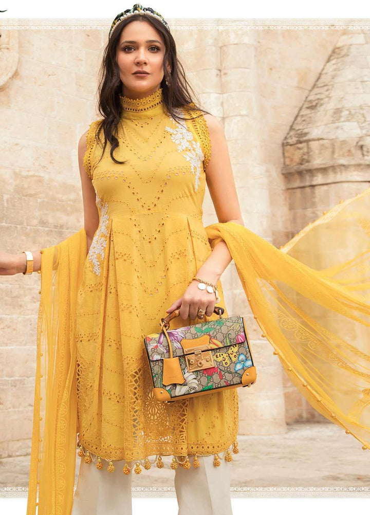 Maria B Embroidered Lawn Suits Unstitched 3 Piece MB21L 5-A - Summer Collection
