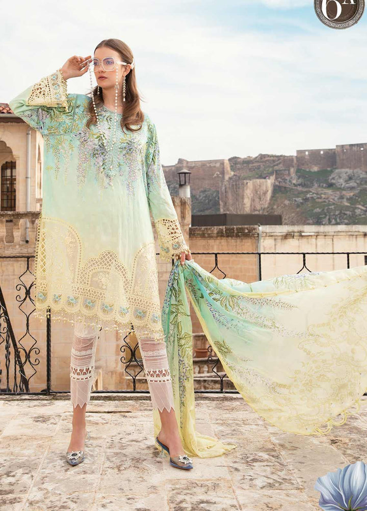 Maria B Embroidered Lawn Suits Unstitched 3 Piece MB21L 6-A - Summer Collection