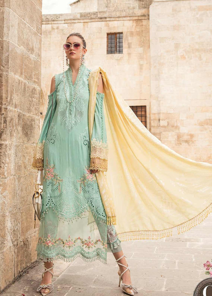 Maria B Embroidered Lawn Suits Unstitched 3 Piece MB21L 9-A - Summer Collection