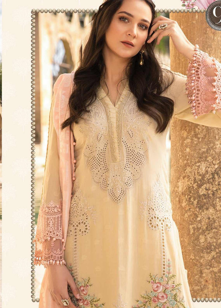 Maria B Embroidered Lawn Suits Unstitched 3 Piece MB21L 9-B - Summer Collection