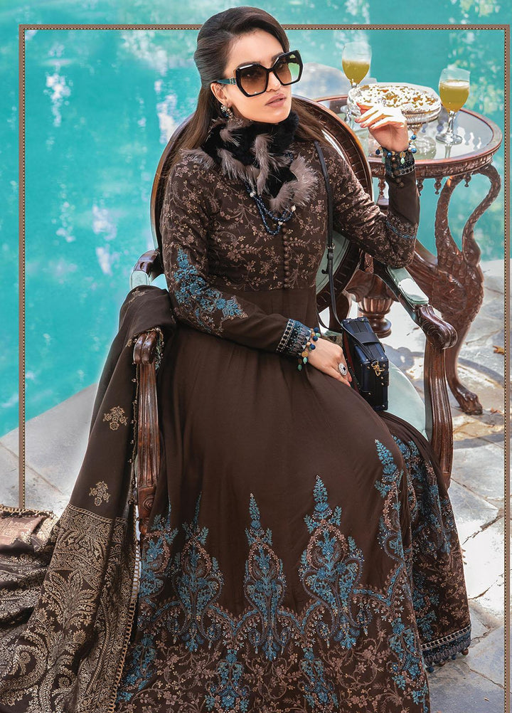 Maria B Embroidered Linen Suits Unstitched 3 Piece MB22LN D1 - Winter Collection