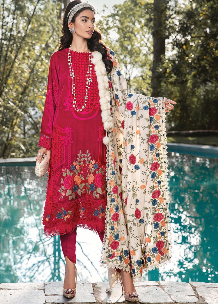 Maria B Embroidered Linen Suits Unstitched 3 Piece MB22LN D10 - Winter Collection