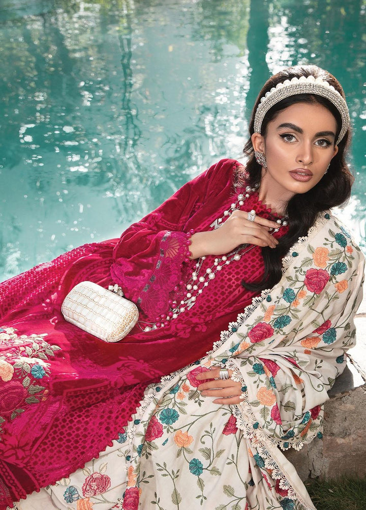 Maria B Embroidered Linen Suits Unstitched 3 Piece MB22LN D10 - Winter Collection