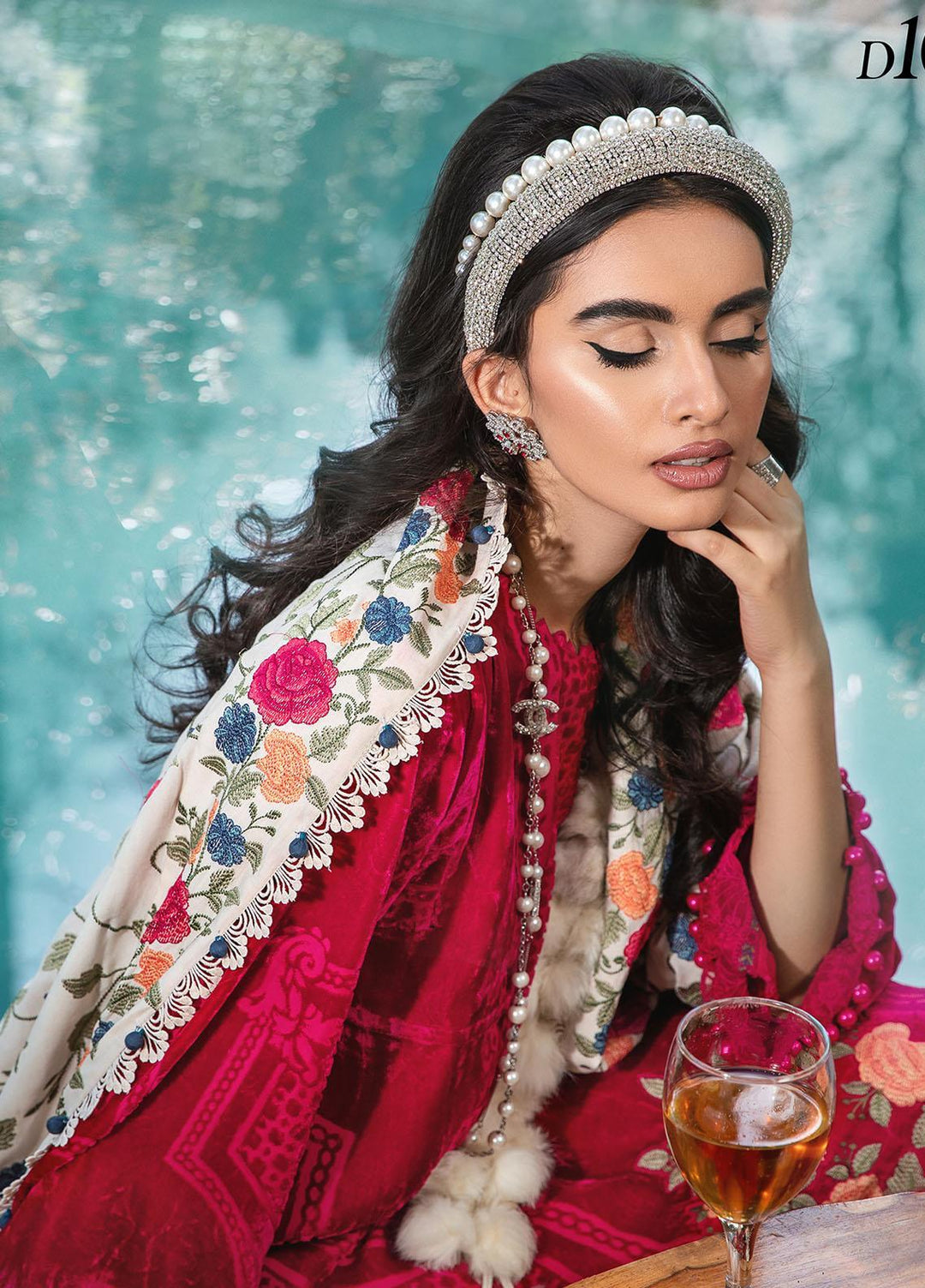 Maria B Embroidered Linen Suits Unstitched 3 Piece MB22LN D10 - Winter Collection