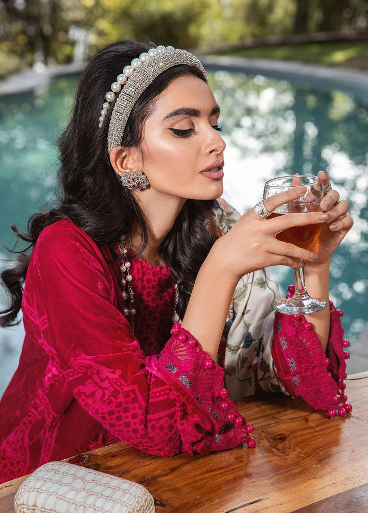 Maria B Embroidered Linen Suits Unstitched 3 Piece MB22LN D10 - Winter Collection