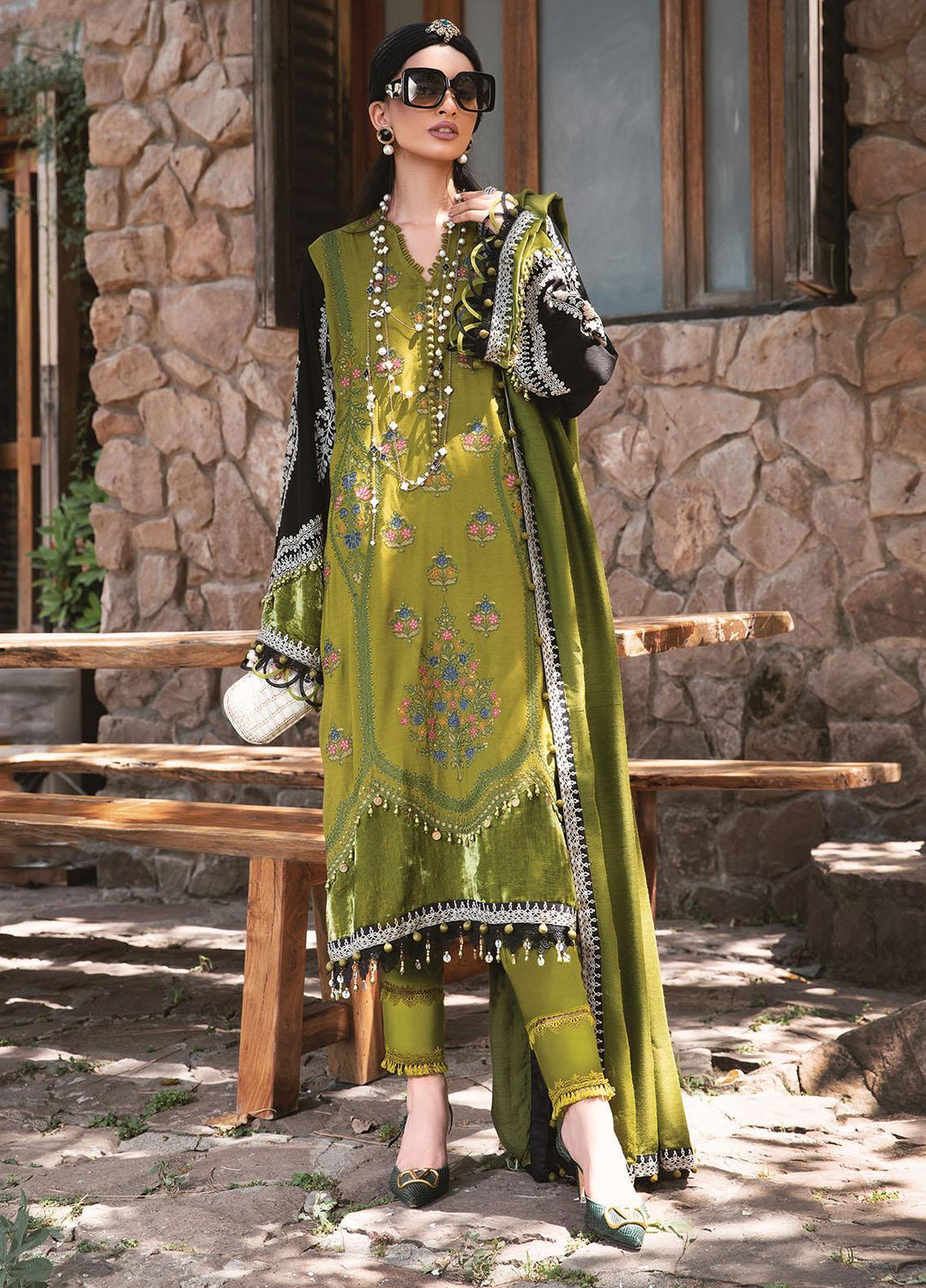 Maria B Embroidered Linen Suits Unstitched 3 Piece MB22LN D11 - Winter Collection