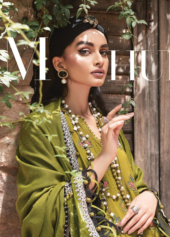 Maria B Embroidered Linen Suits Unstitched 3 Piece MB22LN D11 - Winter Collection