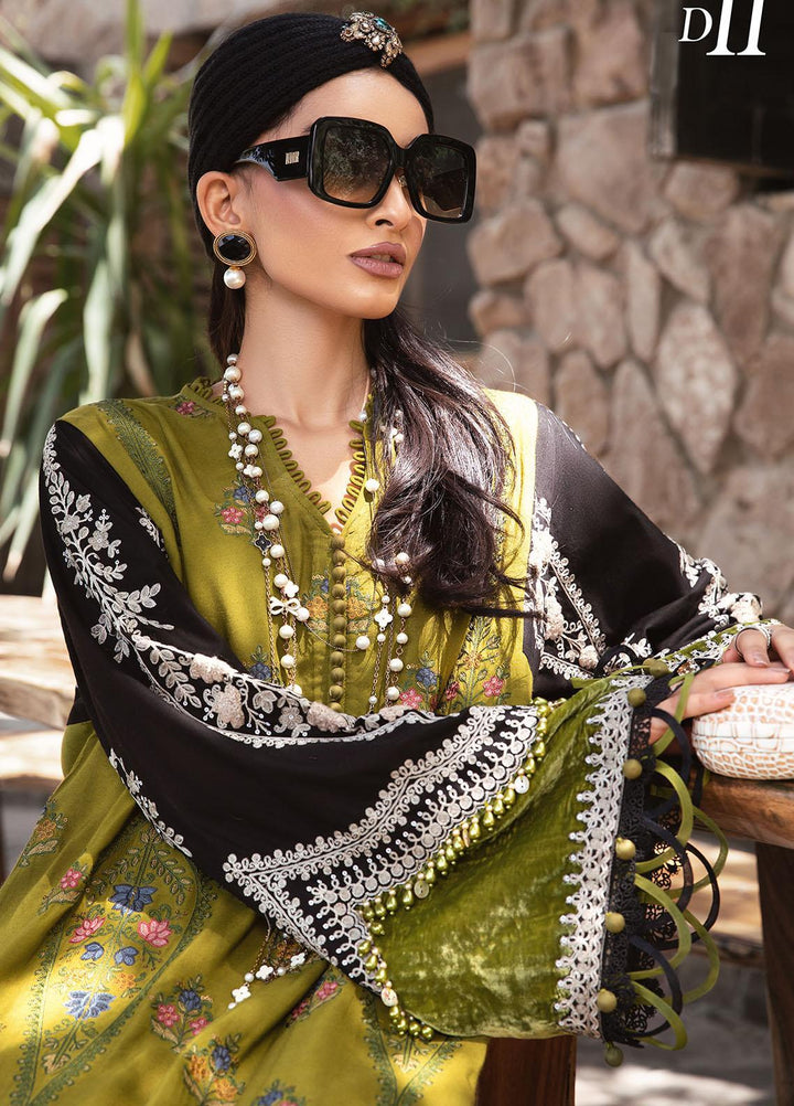 Maria B Embroidered Linen Suits Unstitched 3 Piece MB22LN D11 - Winter Collection