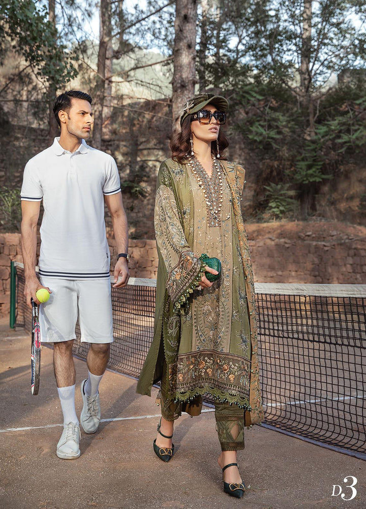 Maria B Embroidered Linen Suits Unstitched 3 Piece MB22LN D3 - Winter Collection