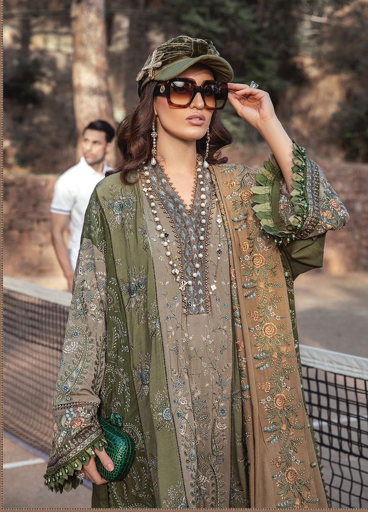Maria B Embroidered Linen Suits Unstitched 3 Piece MB22LN D3 - Winter Collection