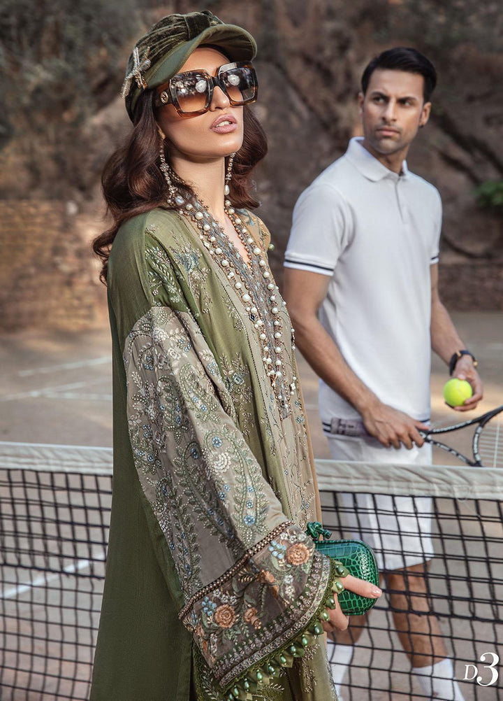 Maria B Embroidered Linen Suits Unstitched 3 Piece MB22LN D3 - Winter Collection