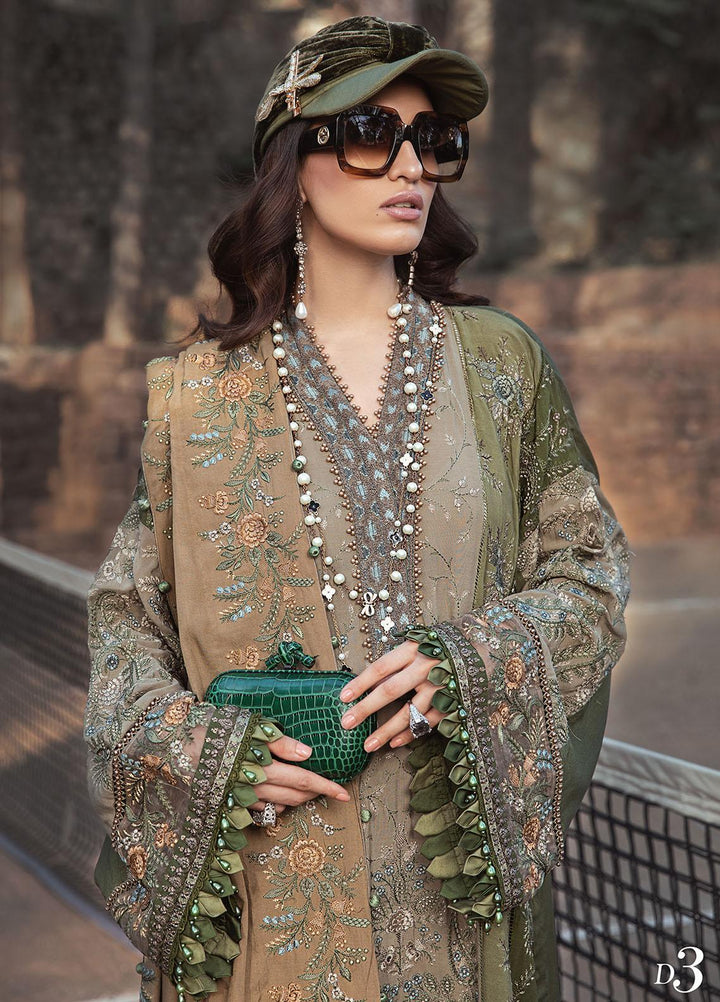 Maria B Embroidered Linen Suits Unstitched 3 Piece MB22LN D3 - Winter Collection