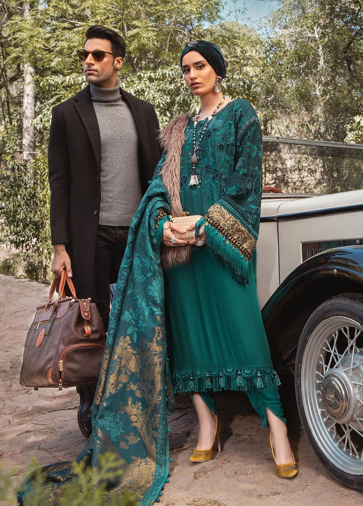 Maria B Embroidered Linen Suits Unstitched 3 Piece MB22LN D5 - Winter Collection