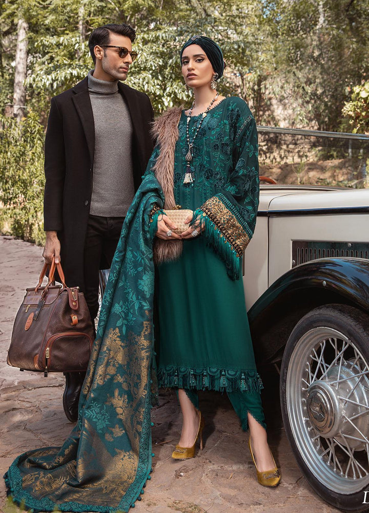 Maria B Embroidered Linen Suits Unstitched 3 Piece MB22LN D5 - Winter Collection