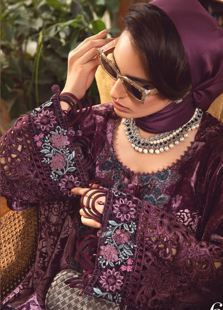 Maria B Embroidered Linen Suits Unstitched 3 Piece MB22LN D6 - Winter Collection