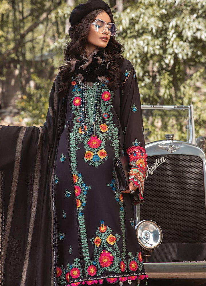 Maria B Embroidered Linen Suits Unstitched 3 Piece MB22LN D7 - Winter Collection